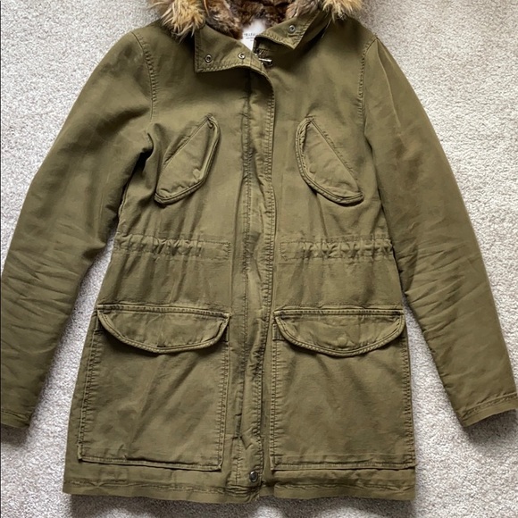 ZARA Faux Fur Lined Jacket - Picture 5 of 13